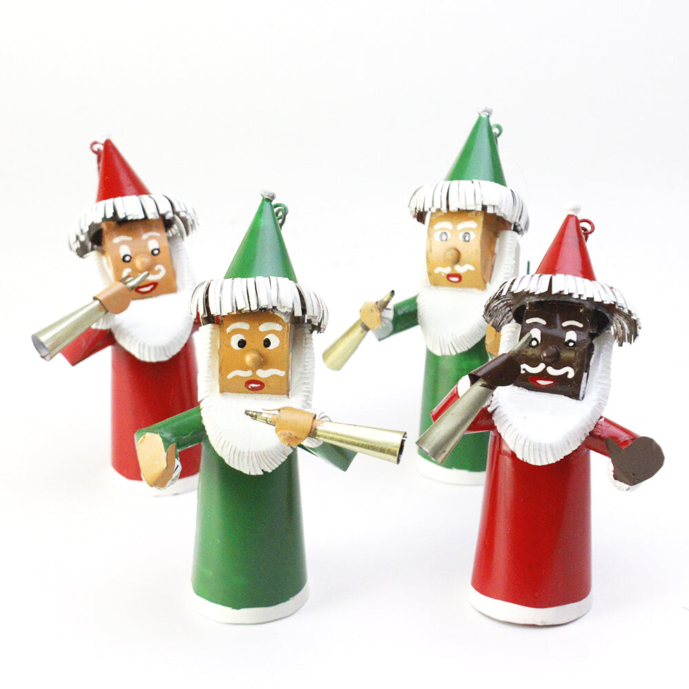 ブリキアフリカンサンタクロース オーナメント レッド/ホワイト