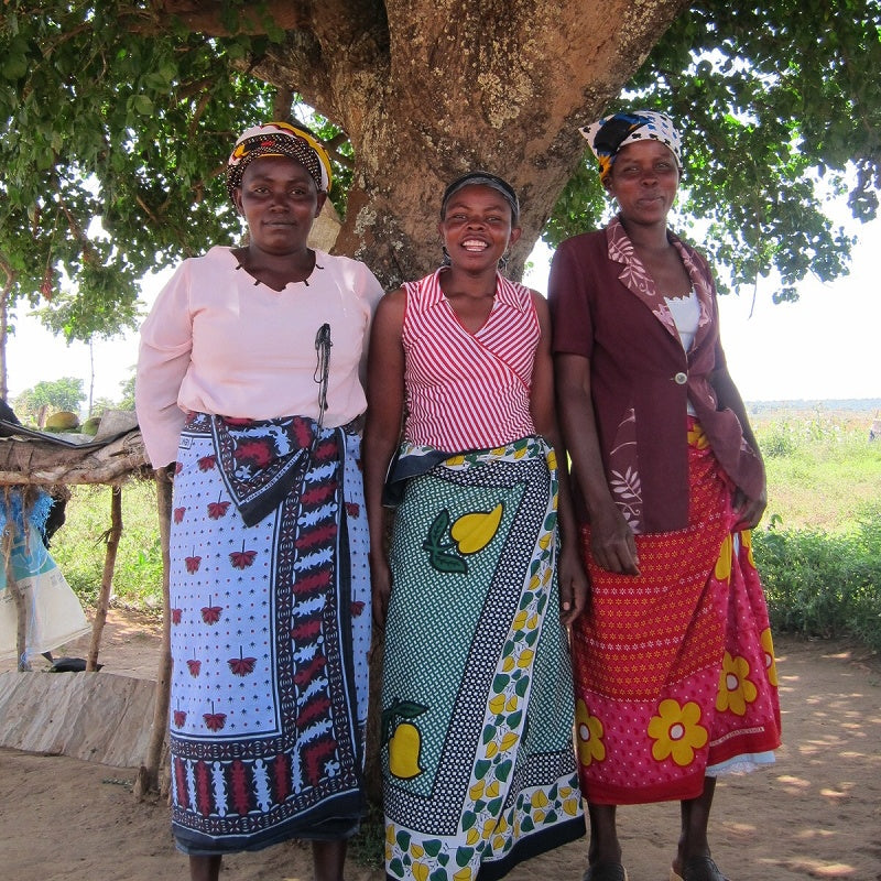カンガ ケニア フチ縫い  茶