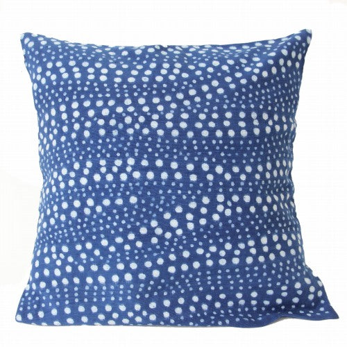 クッションカバー 45x45 泥染/草木染/藍染 indigo bubble | マンゴロベ