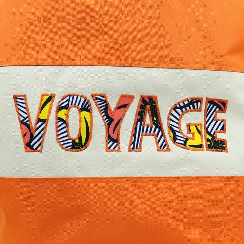 セネガル ロゴ入り筒バッグ オレンジ VOYAGE