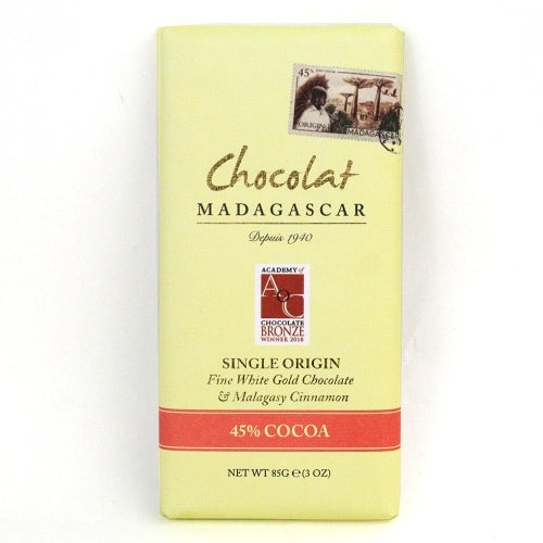 ホワイトゴールドチョコレート45% マダガスカルシナモン