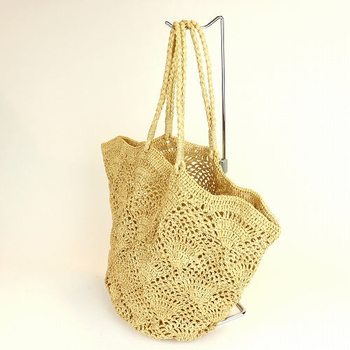 ラフィアかぎ編みバッグ パイナップル NAT | マンゴロベ 