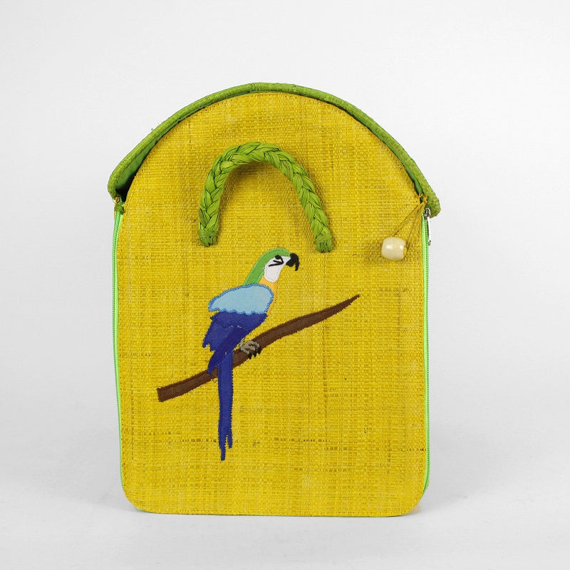 ラフィアラバンおもちゃ箱 折りたたみ 小 鳥 | マンゴロベ