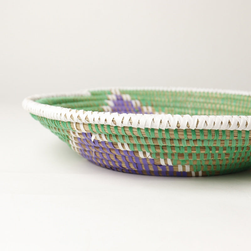 花柄 緑色 丸型皿 濃緑釉菊型楕円皿【梶謙製磁】