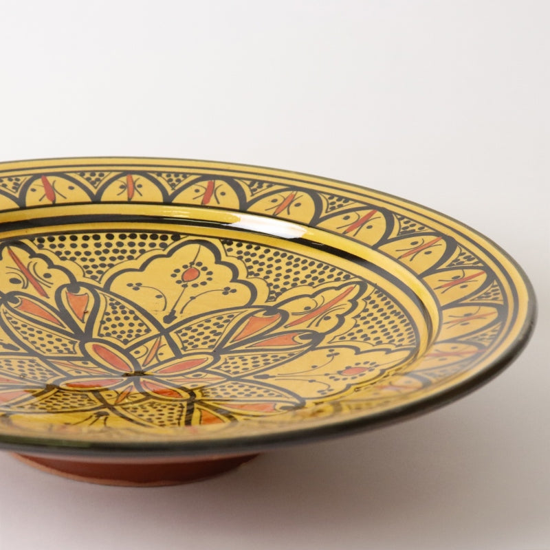 サフィ陶製飾り皿　サフランイエロー
