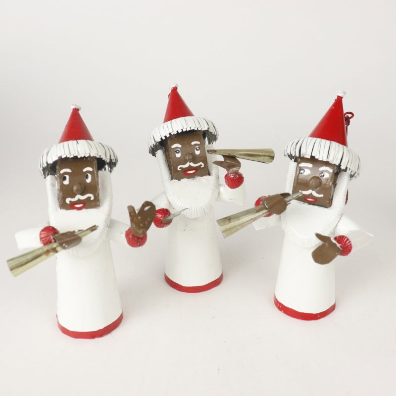 ブリキアフリカンサンタクロース オーナメント レッド/ホワイト