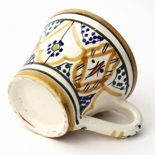 サフィ陶製飾りカップ マスタード