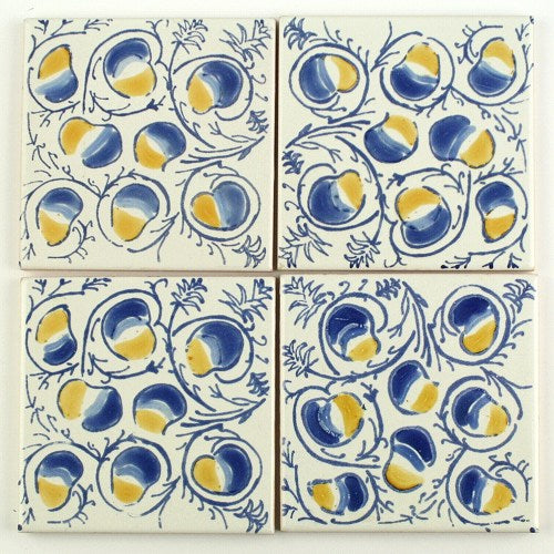 ポルトガルタイル チュニジア製ポルトガルアンティーク風タイル 10x10 薄 03 | マンゴロベ