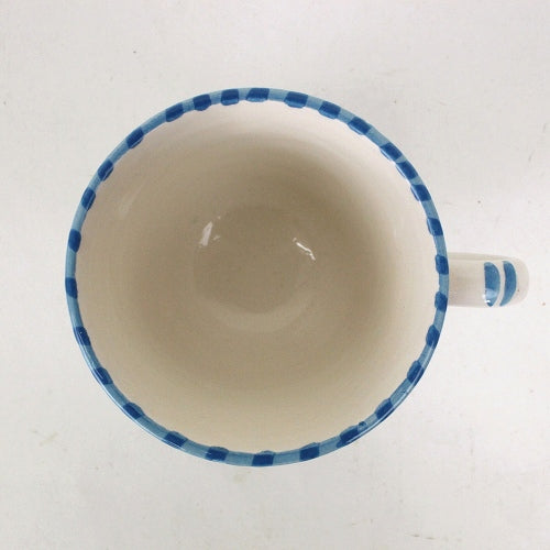 スラマ チュニジア製陶器 マグカップ ターコイズ