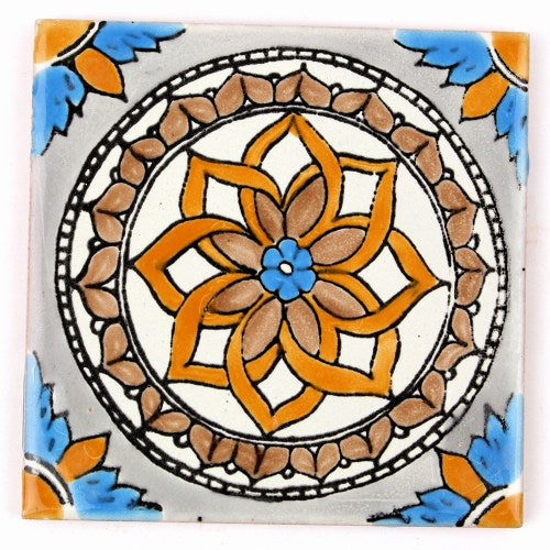チュニジア製手描きタイル 10x10 薄 72