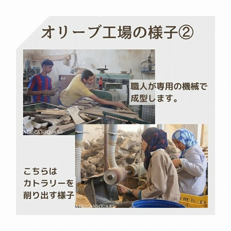 オリーブ木 タイル鍋敷き 10x10 09