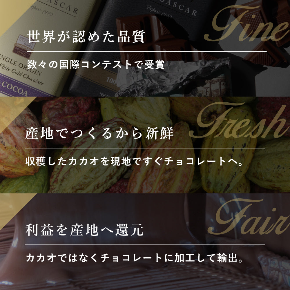 ショコラマダガスカル ミニタブレット ダーク100% 100枚入