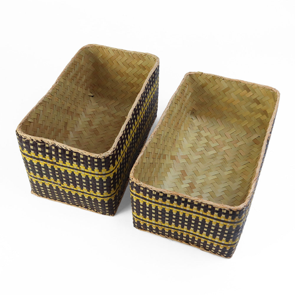 チヒ カラフル長方形箱 蓋付 M 2518