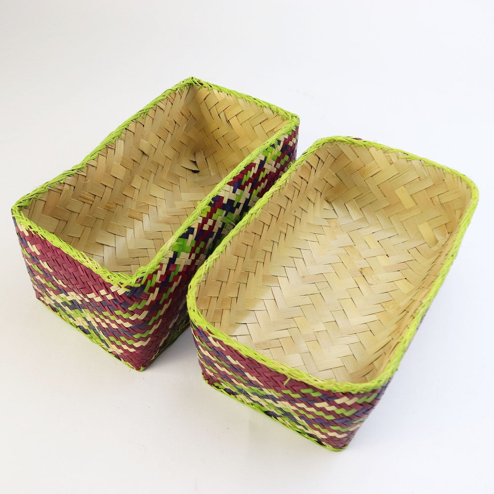 チヒ カラフル長方形箱 蓋付 S 2611