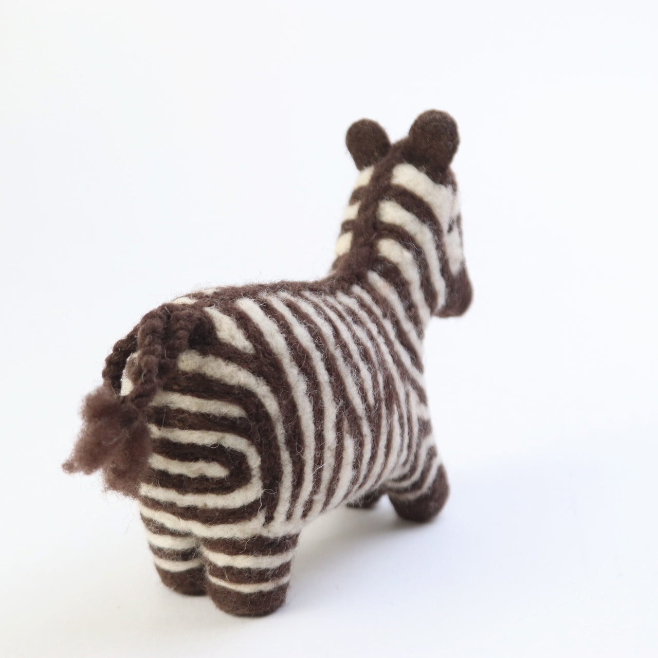 マトマイニ　フェルト動物　S　ナチュラル　シマウマ