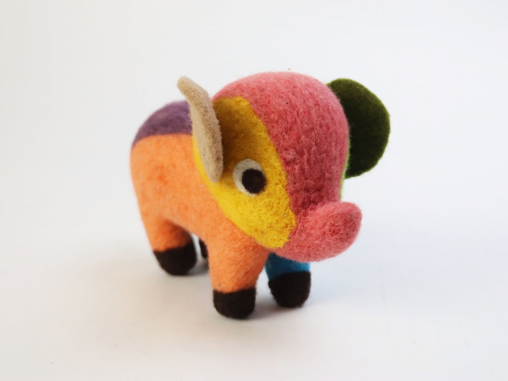 マトマイニ フェルト動物 S マルチカラー ゾウ