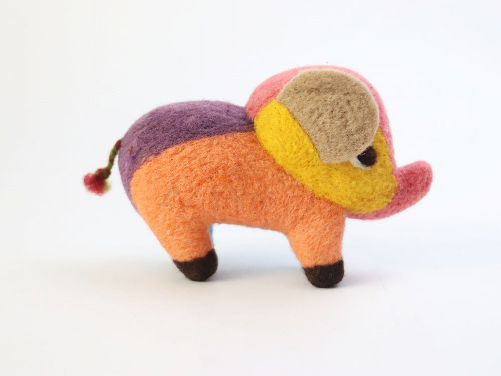 マトマイニ フェルト動物 S マルチカラー ゾウ