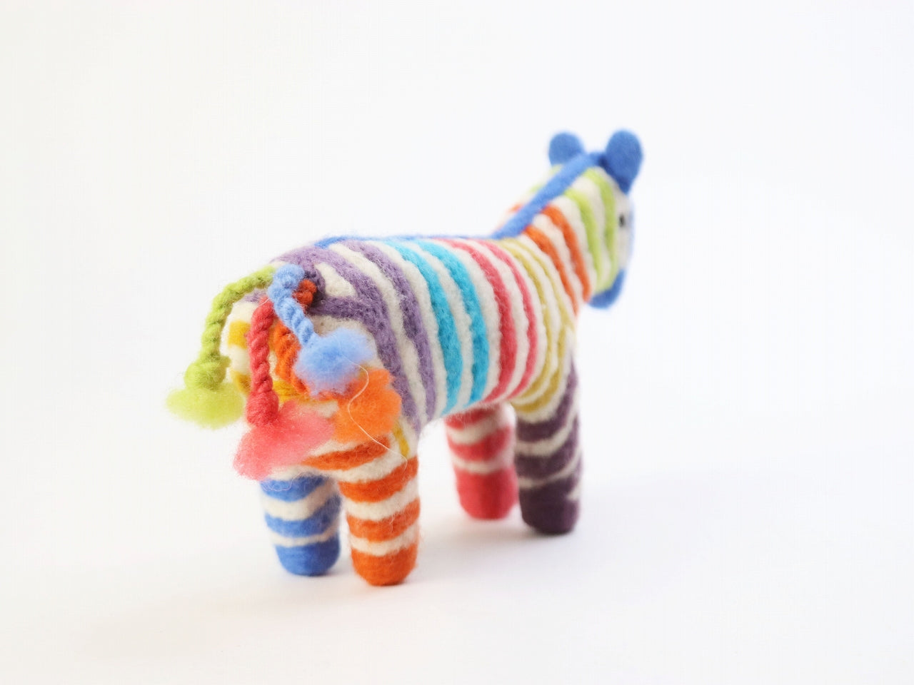 マトマイニ フェルト動物 S マルチカラー シマウマ