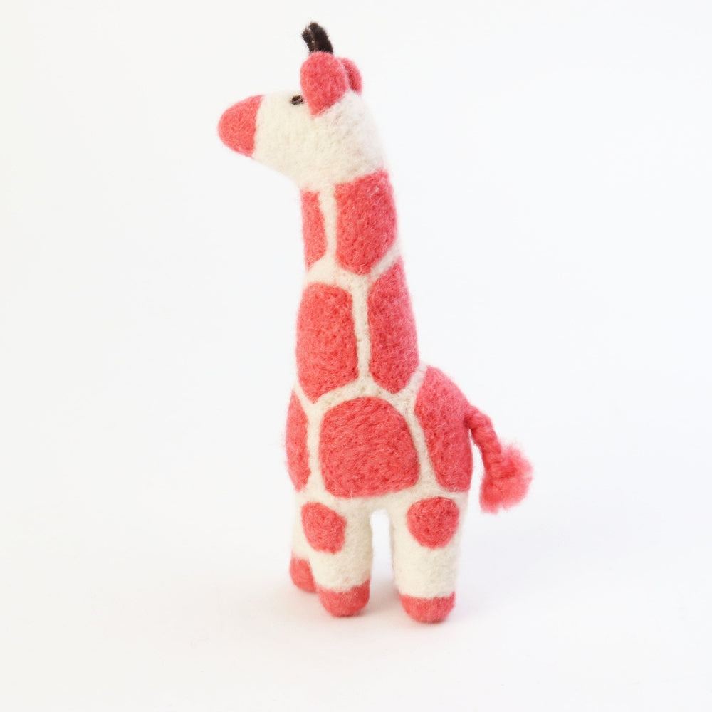 マトマイニ フェルト動物 S ピンク キリン