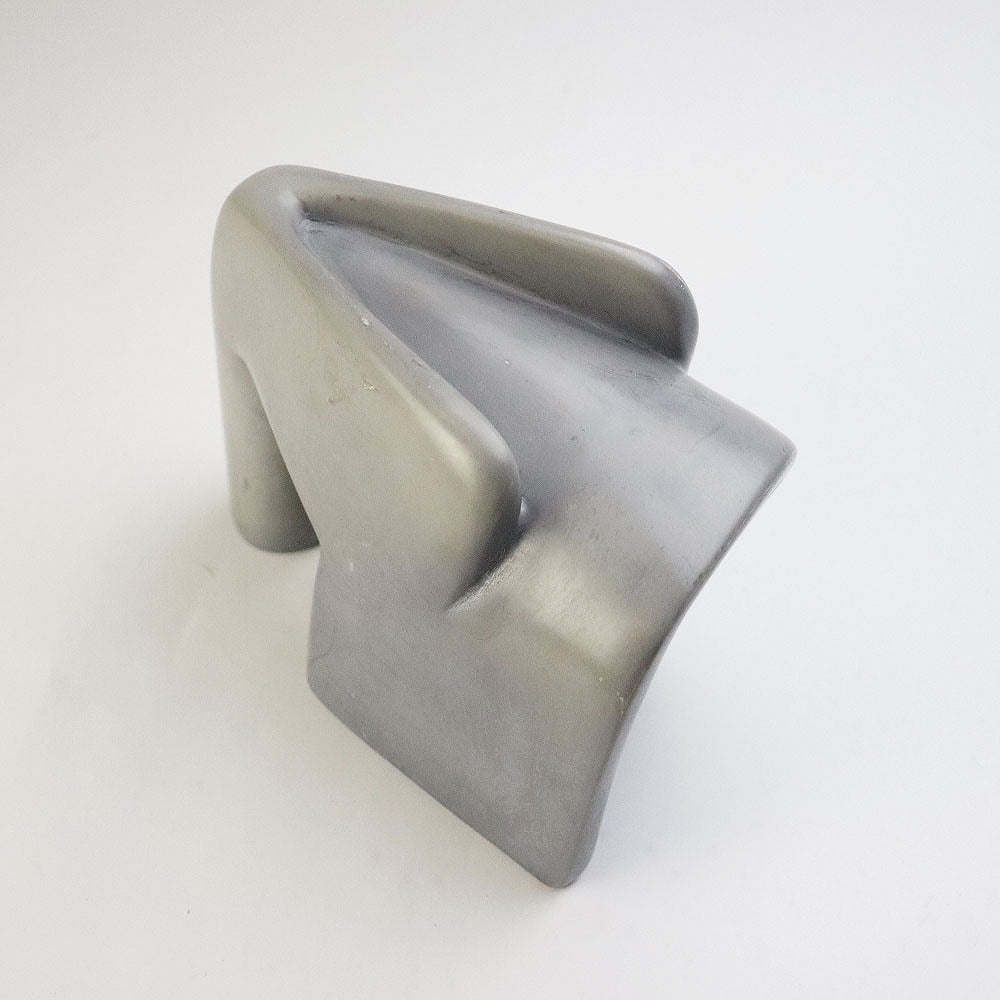 ソープストーン アブストラクト ゾウ 薄グレー 大