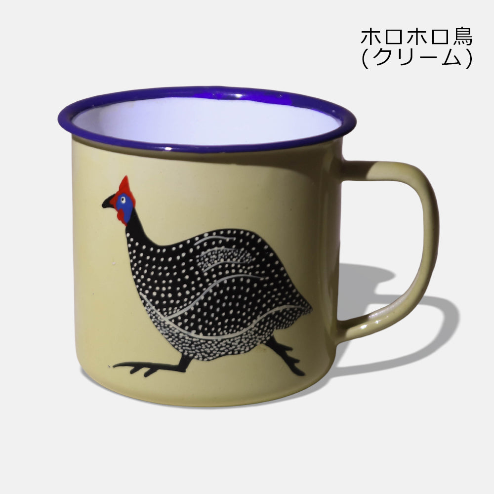 ハンドペイント 動物ホーローマグ（インテリア用）