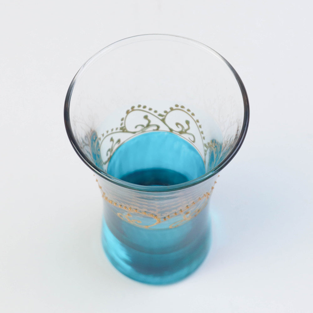モロッコ手描きショットグラス ゴールド サックス【実店舗在庫品】