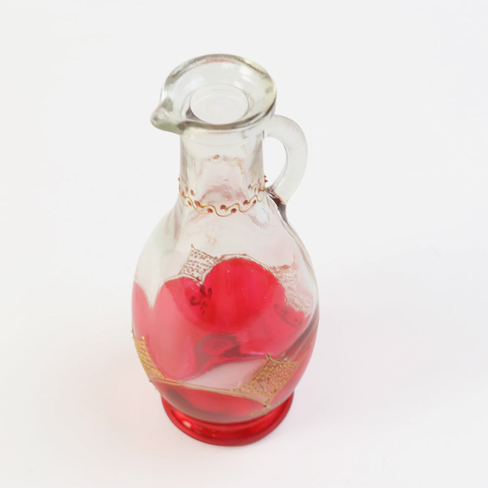 モロッコ手描き一輪挿し ゴールド 赤【実店舗在庫品】