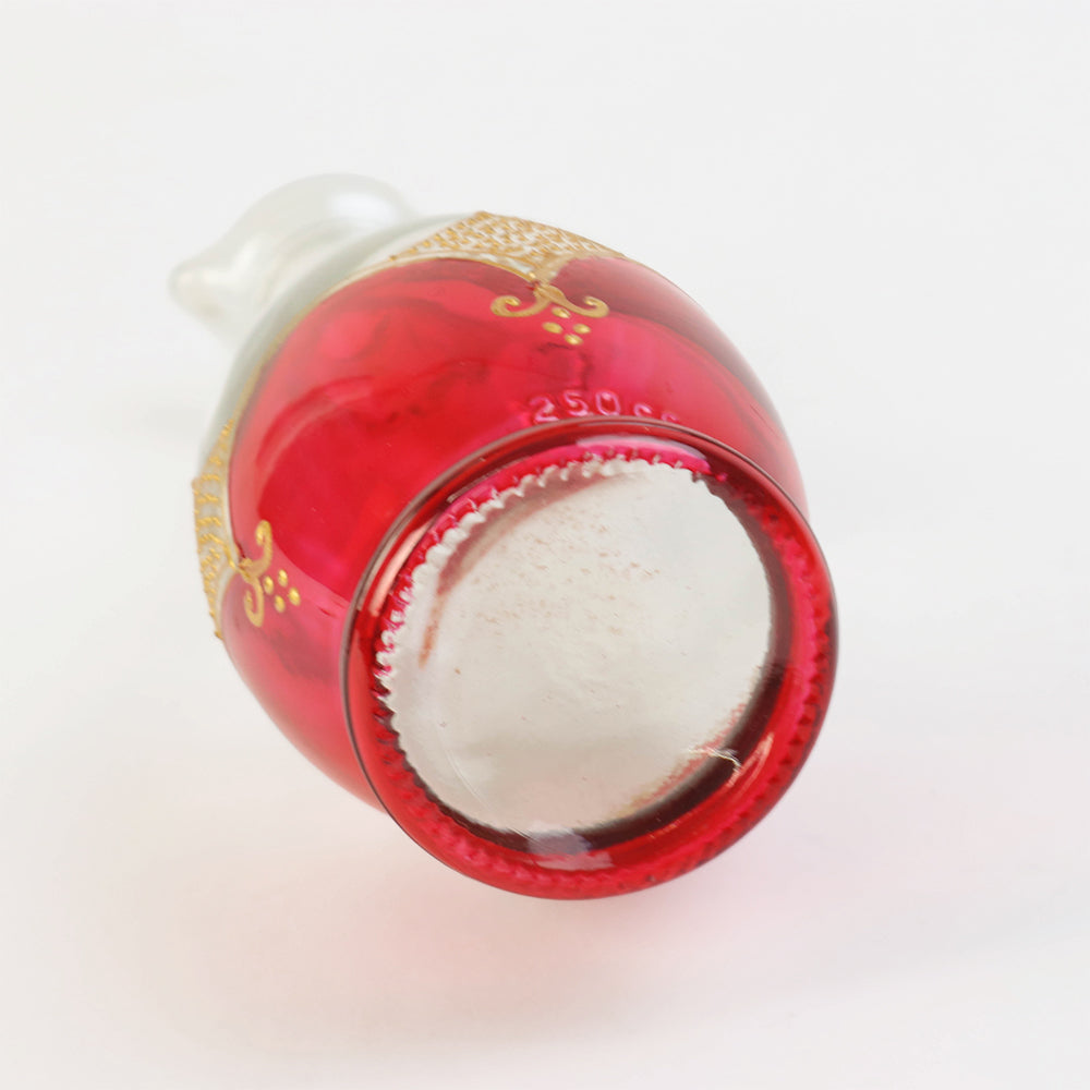 モロッコ手描き一輪挿し ゴールド 赤【実店舗在庫品】