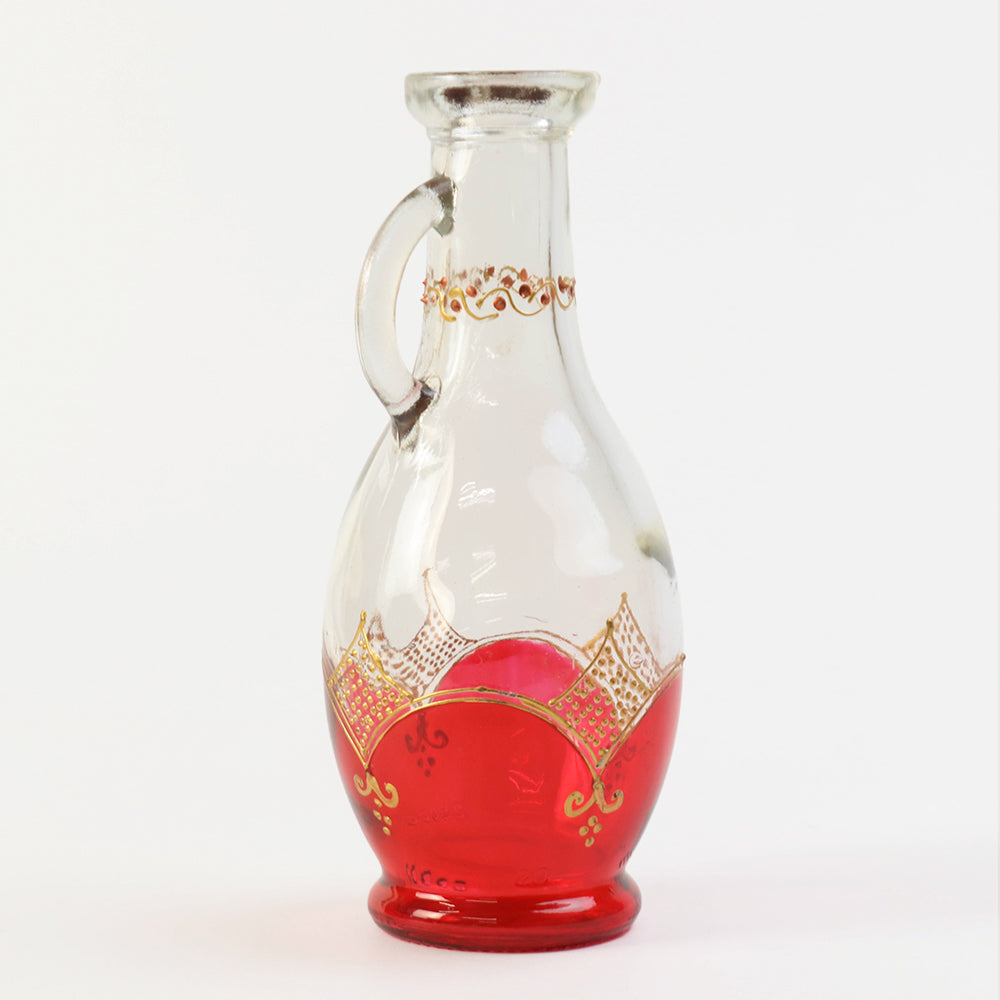 モロッコ手描き一輪挿し ゴールド 赤【実店舗在庫品】