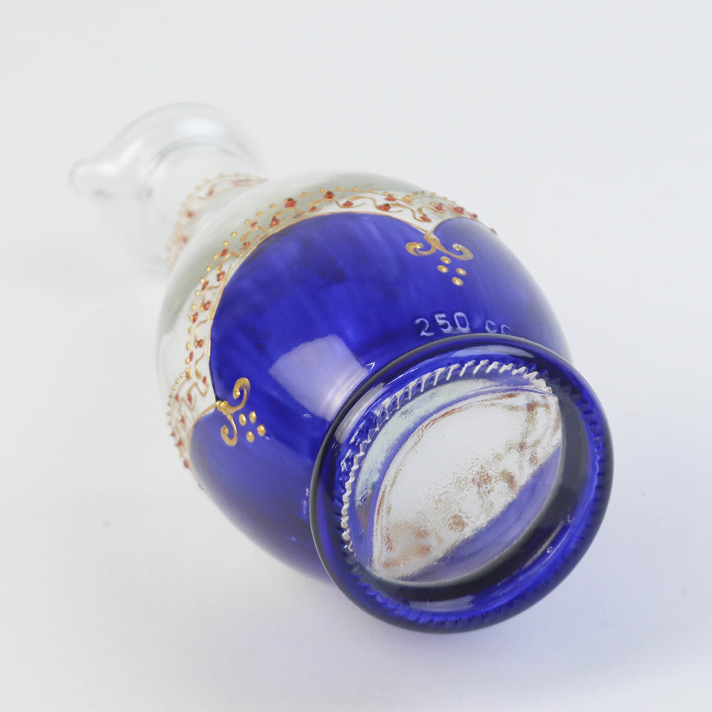 モロッコ手描き一輪挿し ゴールド 青【実店舗在庫品】