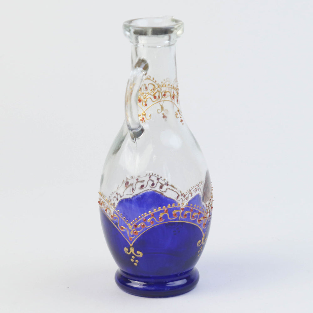 モロッコ手描き一輪挿し ゴールド 青【実店舗在庫品】