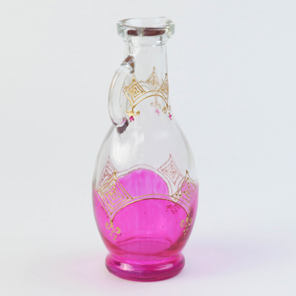 モロッコ手描き一輪挿し ゴールド ピンク