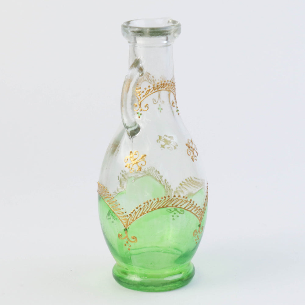 モロッコ手描き一輪挿し ゴールド 緑