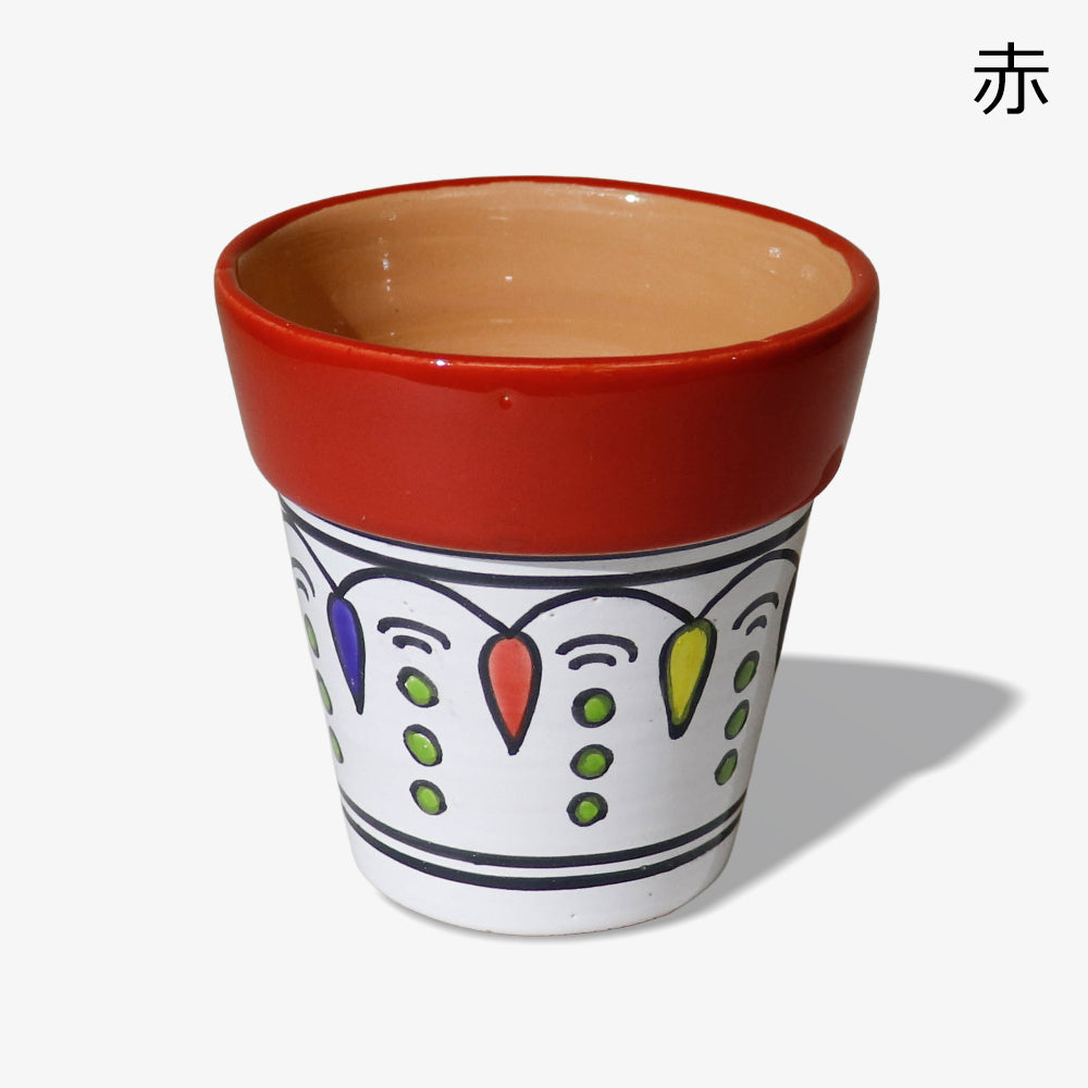 スラマ陶器 手描ガーデンポット ミニ