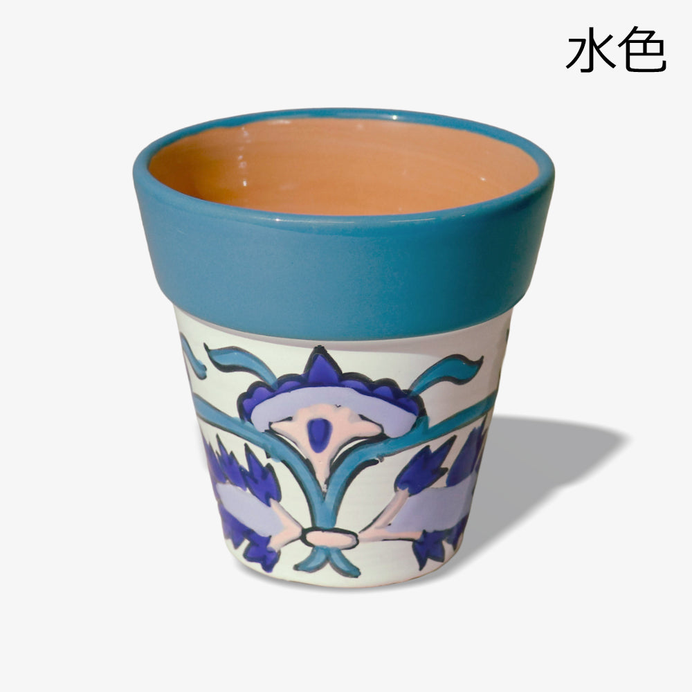 スラマ陶器 手描ガーデンポット ミニ