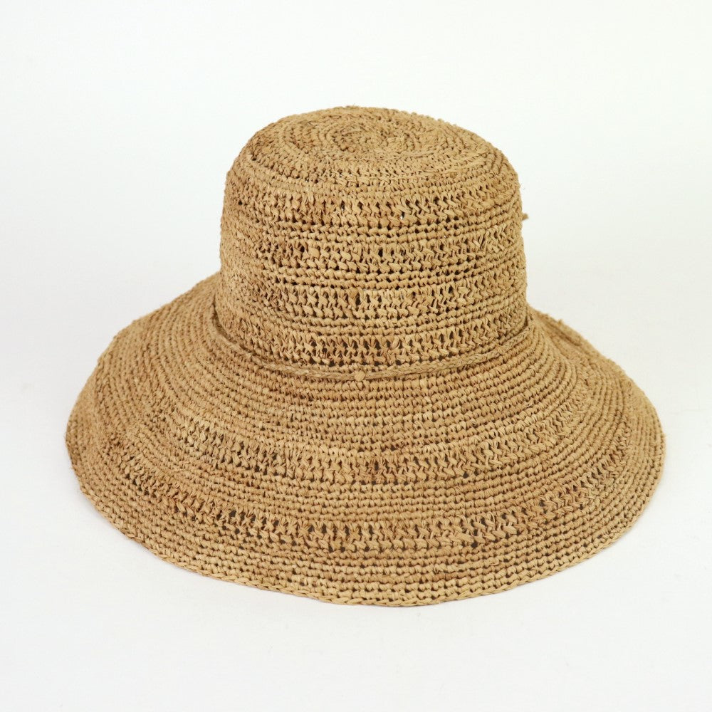 タッセル頭巾　ラフィア 434086T 09_worn_1