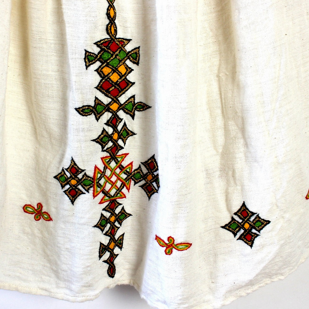 コットン刺繍2WAYスカート7 一点物 01【実店舗在庫品】