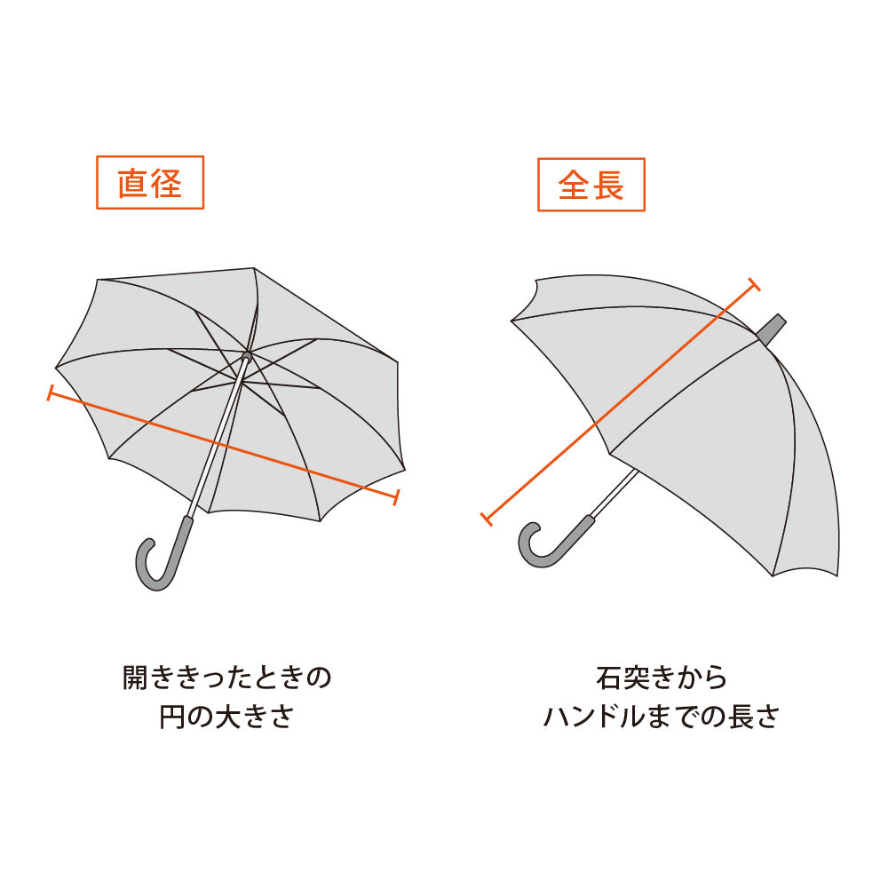 パーニュ日傘 竹取手 竹石突 グラスファイバー 3645