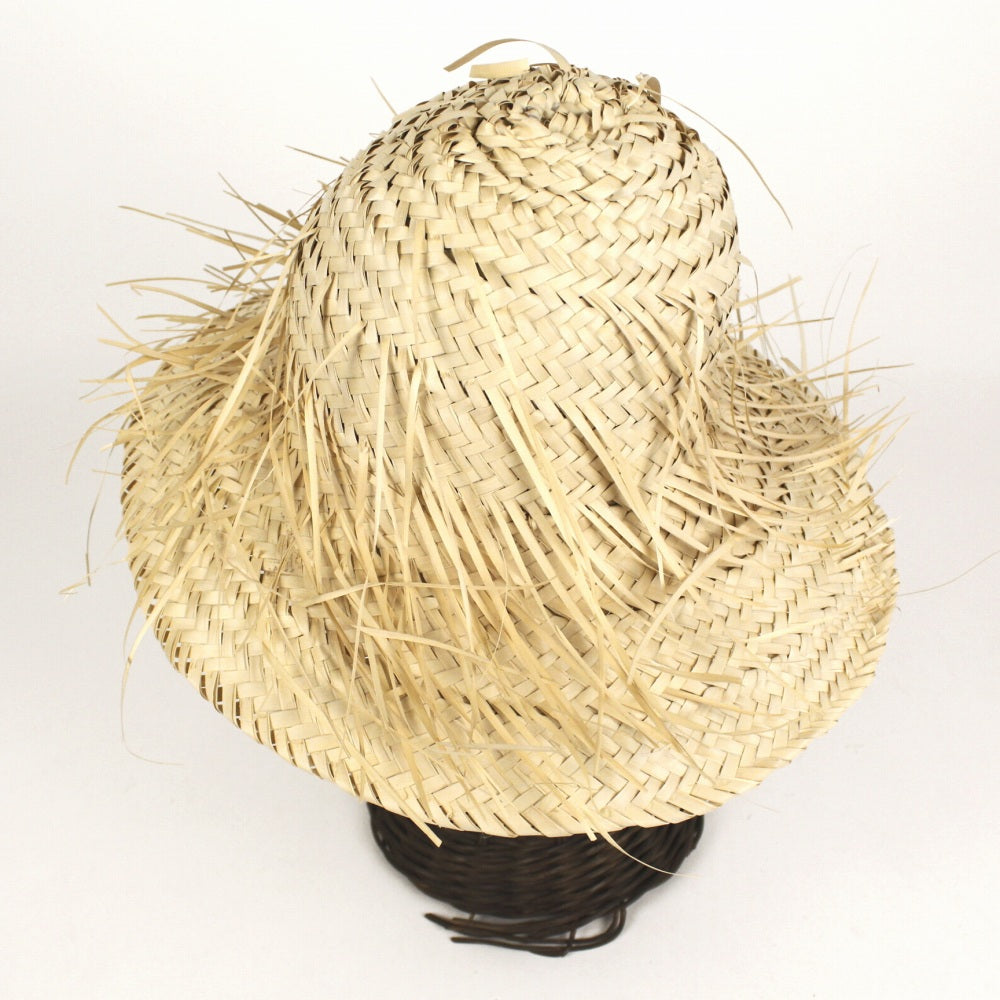 ビヒガ椰子の葉フリンジ帽子