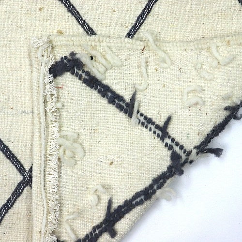 モロッコキリム ワザン モノトーン 87x48 03