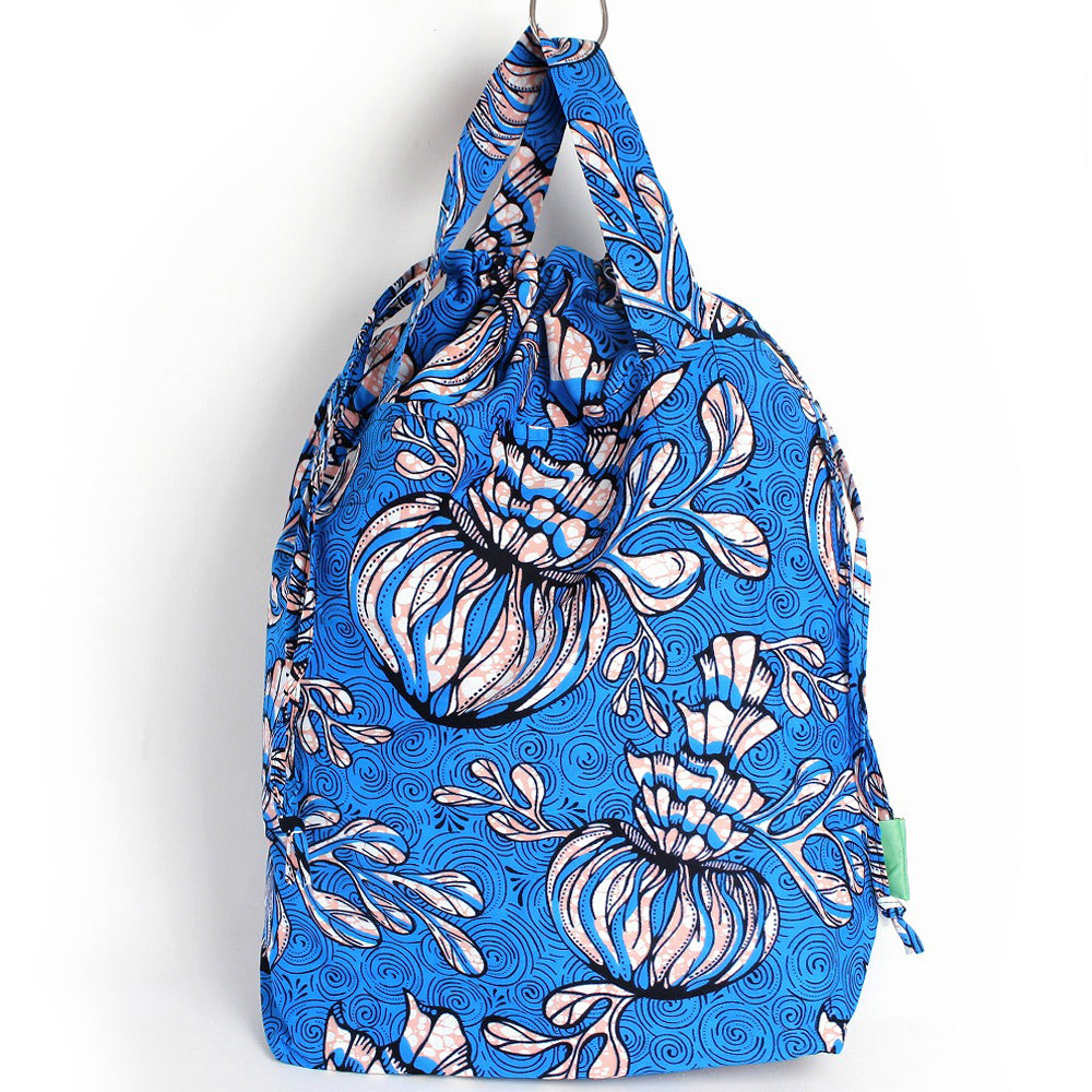 アフリカンレジ袋タイプエコバッグ アフリカ布チビサークル アフリカン