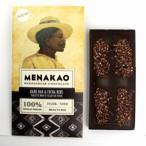ダークチョコレート100% カカオニブ 75g【メナカオ】