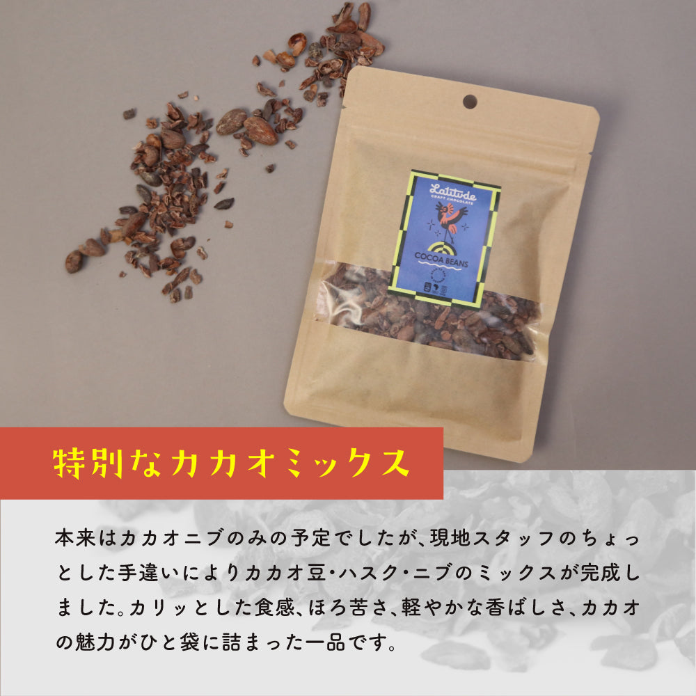 カカオミックス ニブ・ハスク・カカオ豆 100G 小型便対応