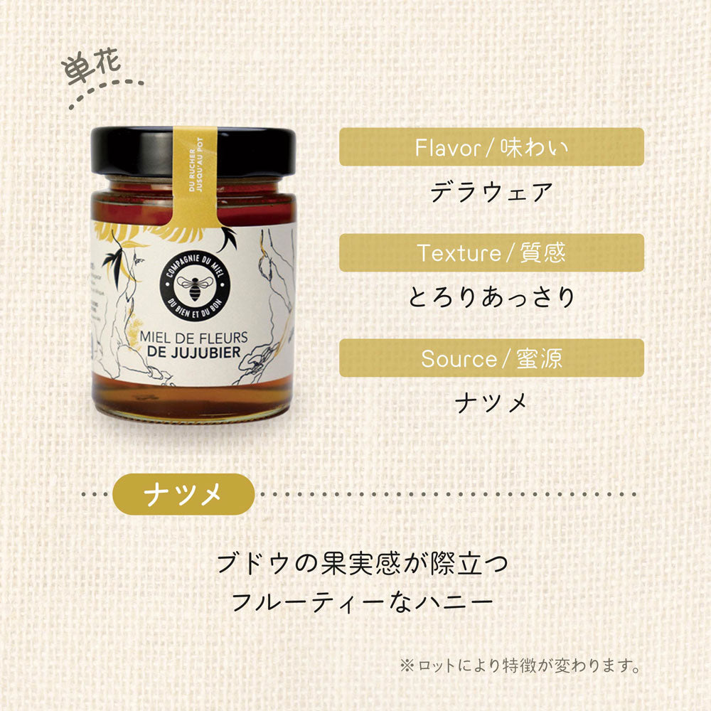 マダガスカルはちみつ ナツメ カンパニー・デュ・ミエル 210G