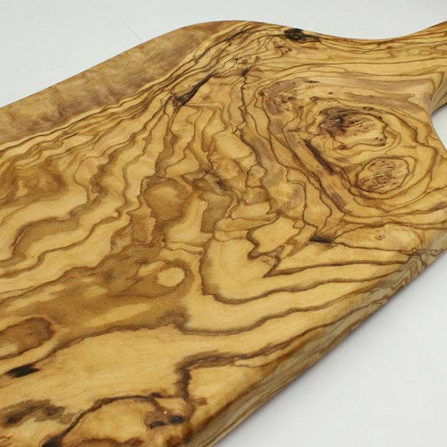 オリーブ木 カッティングボード まな板　持ち手付