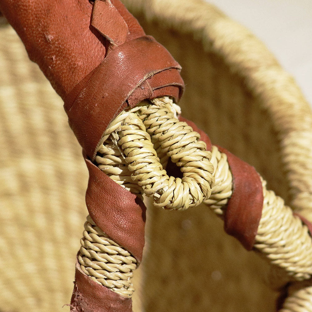 ブルキナバスケット SSサイズ 丸一本取っ手 無地