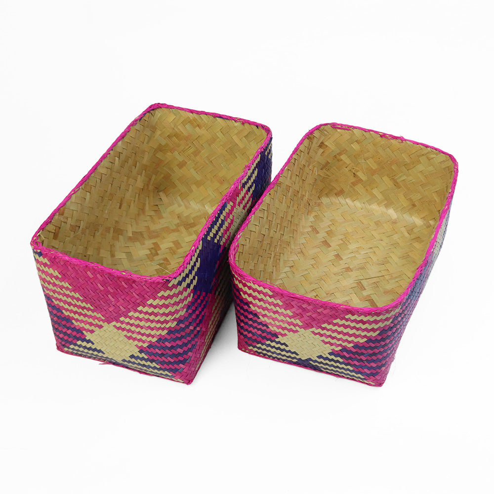 チヒ カラフル長方形箱 蓋付 M 2517