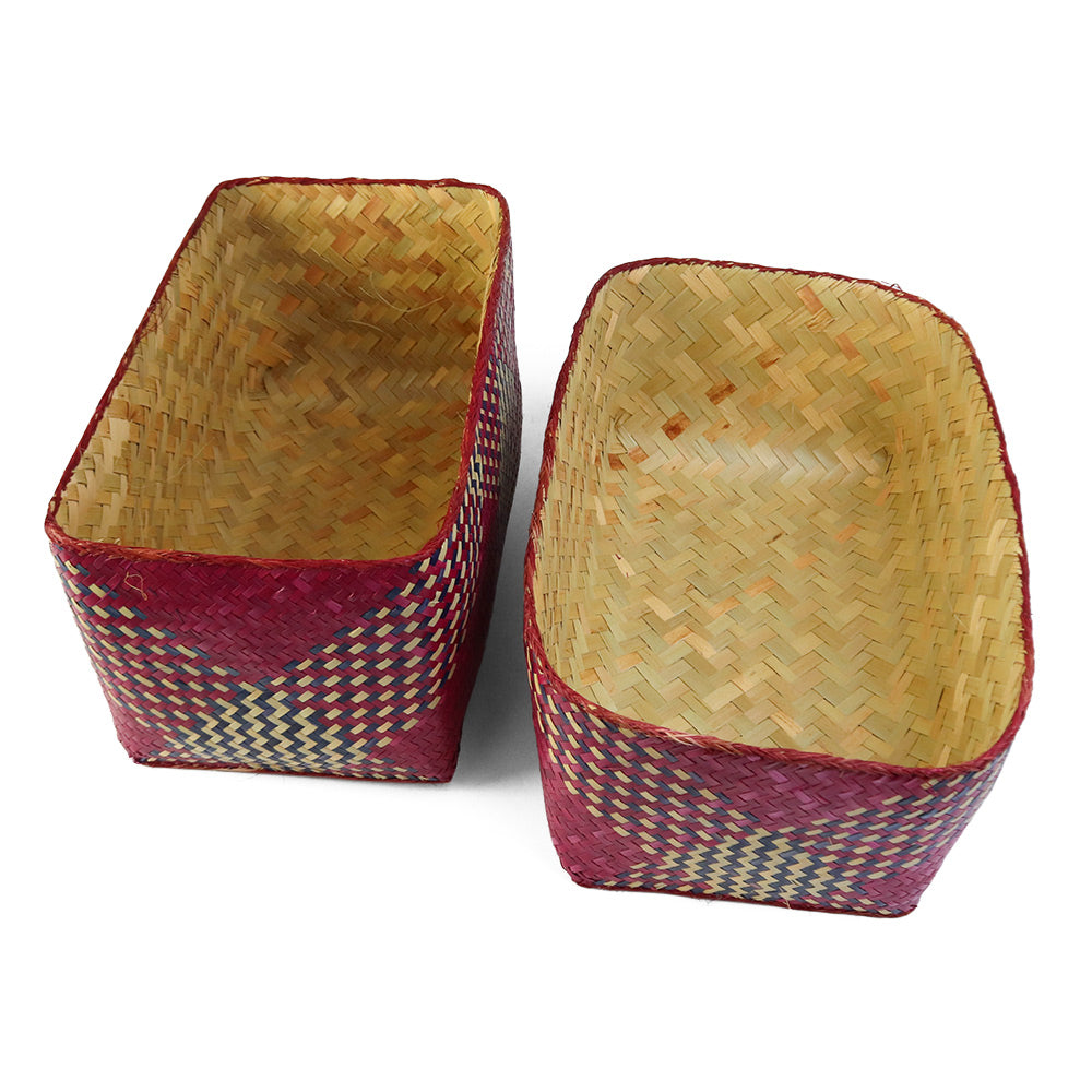 チヒ カラフル長方形箱 蓋付 M 2522