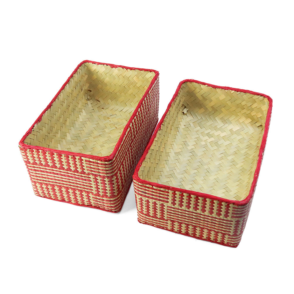 チヒ カラフル長方形箱 蓋付 M 2524