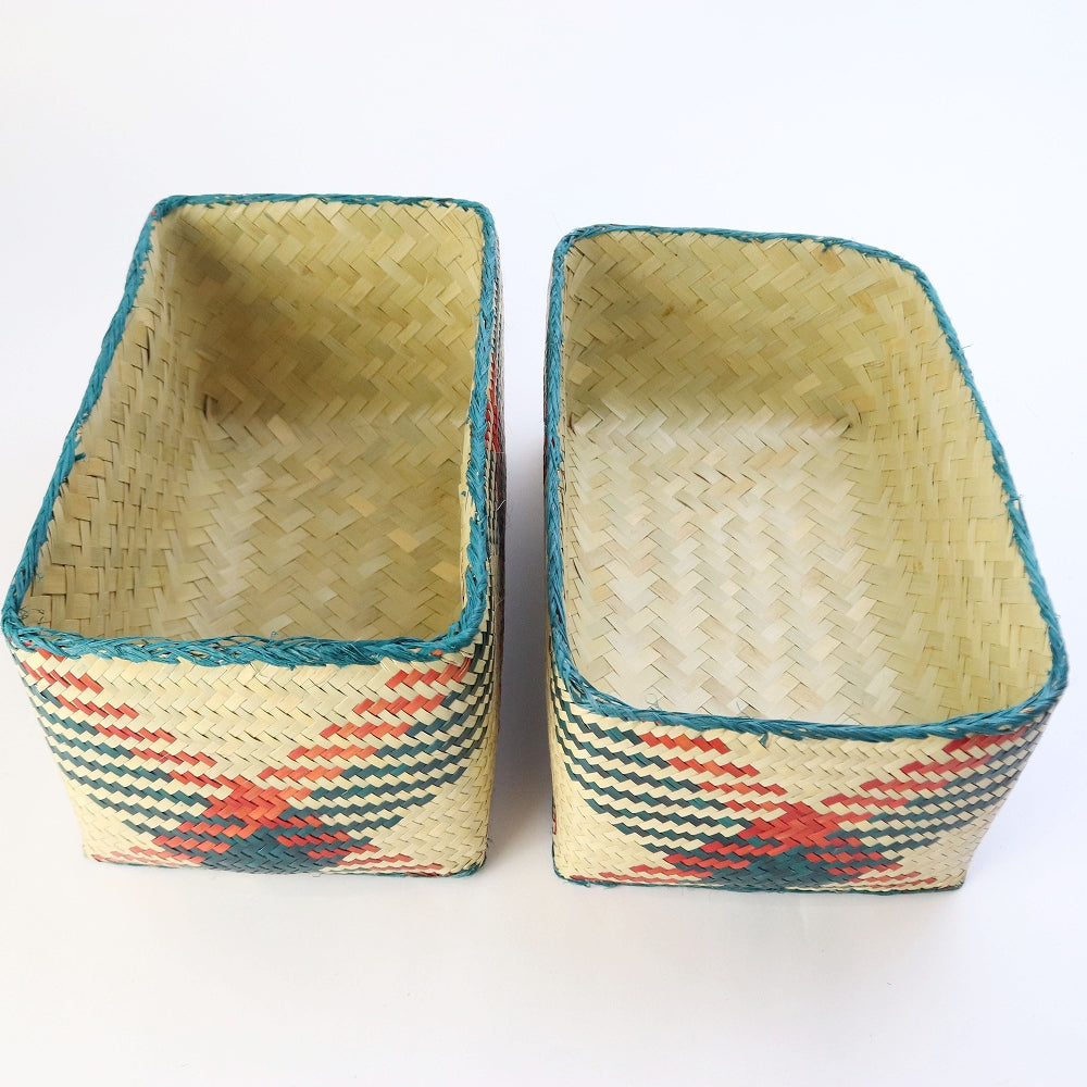 チヒ カラフル長方形箱 蓋付 M 2602